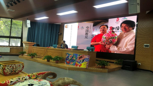 张老师介绍马勺文化走进2008奥运会